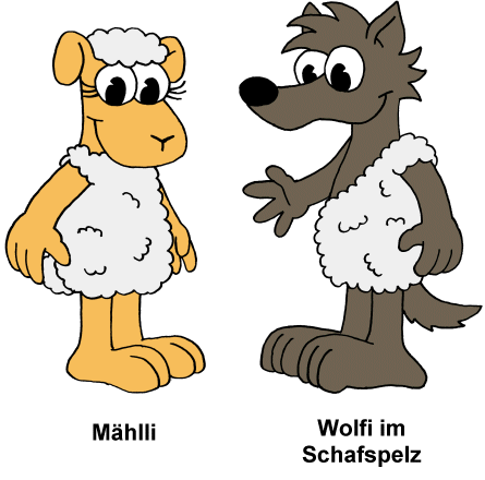 Mählli und Wolfi im Schafspelz